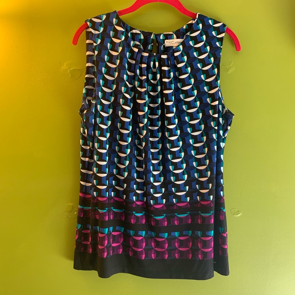 Calvin Klein Midcentury Circles Tank Top L